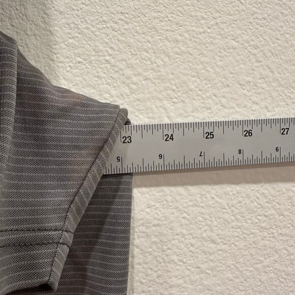 Travis Mathew Men's XL Gray Striped Golf Polo Shirt Casual Outdoor Preppy EUC - Picture 3 of 6
